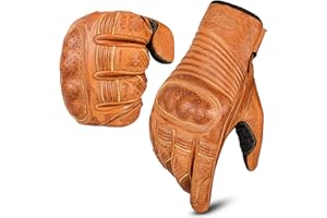 ‎AAASPORTX aaasportx Motorrad Handschuhe Herr Leder mit Touchscreen Funktion - Protektoren Motorradhandschuhe Herren & Damen – vollfinger Leder Handschuhe mit rutschfesten Pads schwarz