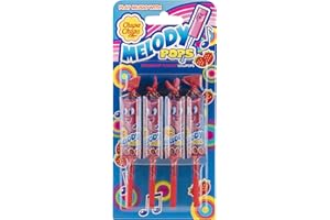 Chupa Chups Caramelo Sabor Fresa con el que Puedes Crear tu Propia Melodía - Paquete de 4 x 15 gr - Total: 60 gr