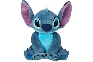 Disney Store Stitch Grand jouet en peluche douce au toucher avec détails brodés et touffe de cheveux duveteux - Personnage câlin - 42 cm