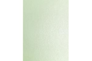 Syntego Tarjeta decorativa de doble cara verde menta nacarado efecto majestuoso 290gsm x 10 (Verde)