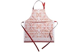 Maison d' Hermine Fartuch ze 100% bawełny z regulowanym dekoltem i ukrytą środkową kieszenią | Święto Dziękczynienia/Boże Narodzenie, Orient, 70 cm x 85 cm