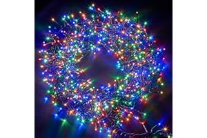NETTA Christmas Tree Lights Cluster Lights 1000 LED - 8 Hours On Timer, 8 Light Modes, Plug in, Waterproof Indoor & Outdoor Use – 1000 LED / 12m Lit Length, Multi Coloured