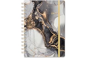 Agenda 2024-2025 - A5 Agenda, Août 2024 à Juillet 2025, Plan hebdomadaire, Sac intérieur, 16 x 21 cm, Artfan