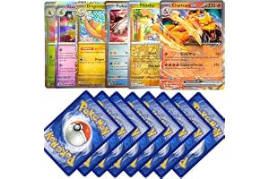 101 Pokémon-kortpaket med 1 garanterad EX-kort – Engelska utgåvan – Autentiskt TCG-parti – Sällsynta Holo Foil-samlarkort från Pokémon Boosters – Perfekt present för barn och samlare