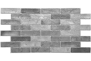 EURODECO ca.6qm/15 Stück 3D Kunststoff PVC FLIESEN Wandpaneele Wandverkleidung PVC-Verkleidung 3d Paneele Stone Brick