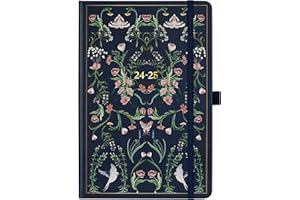 FULLVINTAGE Academic Diary 2024-2025 - A5 Diary 2024-2025 Week to View from Aug. 2024 to Jul. 2025, 2024-2025 Diary with Hard Cover, Pen Loop and Back Pocket, 21.3 x 14.7 x 1.6 cm