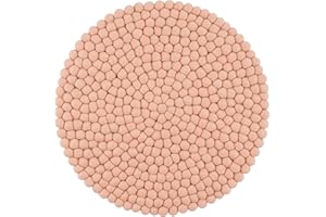 myfelt Filzkugel Sitzauflage Stuhlauflage - Merle - rund, Ø 36 cm, Rosa