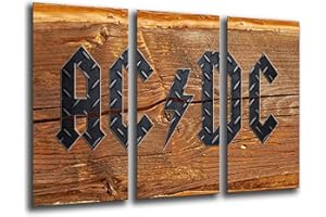 CUADROS CÁMARA Cuadros Camara ACDC Cadre Photo Musique Rock Taille Totale 97 x 62 cm XXL