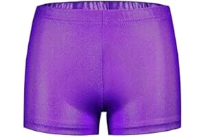 SEAUR Fille Short de Danse Short de Sport Yoga Gymnastique Enfant 3-12 Ans Brillant Short de Ballet Latine Shorts de Patinage Dancewear 3-4 Ans