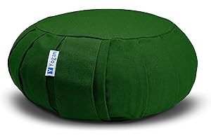 Yogan Yoga Cushion/Meditation Cushion | Natural Buckwheat Hulls Filling | Outer Cover (Could be Removed and Washed) - Made of 100% Organic Cotton