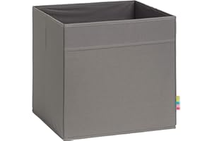 Storanda | MIO Aufbewahrungsbox Regal | Faltbare & Extra Stabile Kallax Boxen Aufbewahrung | Aufbewahrungskorb Regalbox für Würfelregal | Ideal für Zuhause & Kinderzimmer | 33x33x33 cm | Anthrazit