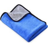 Samos XXL Car Drying Towel 90 x 60 cm, Microfibre Car Drying Towel without Marks or Scratches, Washable Absorbent Cloth for B