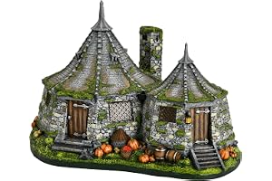 Elbenwald Harry Potter – miniatyrreplika med LED-ljusfunktion Hagrids stuga 20 x 14,2 x 14,2 cm harts-batteridriven