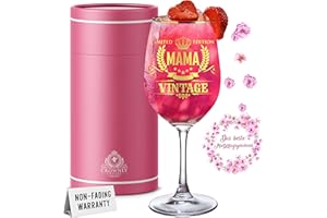 Kies® Regalos de copa de vino de regalo para mamá, regalos personalizados para mamá, regalos para mujeres, regalos divertidos para mujeres, taza personalizada para madre