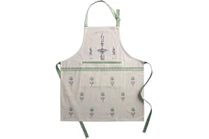 Maison d' Hermine Grembiule da cucina, 100% cotone, 1 pezzo con collo regolabile, tasca centrale per donna/uomo, chef, cucina