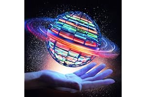 OKKIDY Flying Ball Toy - Hover Ball Flying Orb Hand Controlled Mini Drone For Kids Boomerang Flying Spinner with 360° Rotating RGB Lights Gift Toys For Kids boys Girl Adults Indoor Outdoor Game(Blue2)