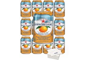 DOGNNAK San Pellegrino, Aranciata (naranja), 11.5 onzas, (paquete de 12) con servilletas Bay Area Marketplace