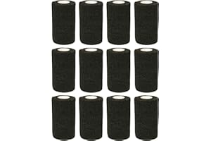 Cohesive Bandage - 12 Rolls x 10cm x 4.5m First Aid Sports Wrap Bandages,COBOX Pet Vet Wrap Self Adherent Cohesive Bandages