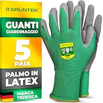 GRÜNTEK Guanti Da Lavoro Invernali Foderati - 4 Paia, Taglia L/9, Rivestimento In Lattice Impermeabile E Antiscivolo Per Giardinaggio - 3