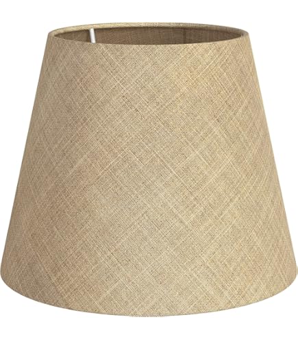 Abat-jour Tosel ,jute ,marron,h18xd20xp25cm - Abat-jour - Accessoire
