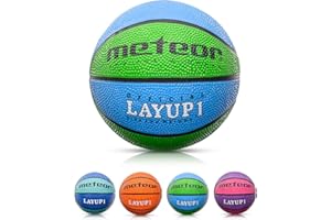 METEOR Pallone Basket Palla da Basketball - Dimensione Bambini Giovani Ideale per Allenamento e Divertimento - Gonfiabili Pallacanestro Mini con Superficie Antiscivolo Layup