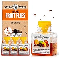 Fly Traps Super Ninja Fruit For Indoors - 12 Traps - Highly Effective Eco Friendly Fruit Fly Catcher Indoors Pet Child Safe 3 Weeks Per Bottle Homemade Fruit Fly Trap - Foto 6
