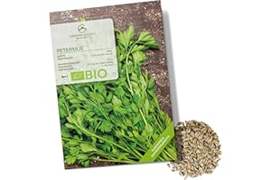 GROWGREENS Semi di prezzemolo liscio biologiche - Semi di erbe aromatiche da coltivare in cucina, sul balcone, sul orto rialzato e in giardino