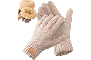Bobelle Wear Alpaka Handschuhe Herren Damen, Winterhandschuhe Wollhandschuhe Touchscreen Warme Fleece Strickhandschuhe für Outdoor Sport