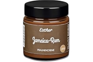 ‎ESTHER CONFISERIE Esther Pralinencreme - Jamaica Rum 150g süße Trüffel Creme mit Alkohol | Genuss für alle Jamaica Rum Liebhaber als Brotaufstrich, Naschen, Genießen oder als Geschenkidee | passendes Präsent für Opa, Papa, Freunde und Familie