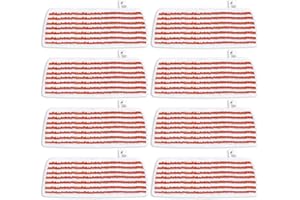 KEEPOW 8 Stück für Vileda Steam PLUS XXL Dampfreiniger Ersatzbezüge, Waschbar Ersatzbezug für Vileda Dampfreiniger, Mikrofaser für Vileda Steam XXL Dampfreiniger - Mit kräftigem Schrubberstreifen