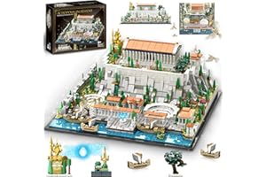 AlpsAisle Architecture Acropole d'Athènes Lot de 1988 blocs de construction, collection de monuments de la ville, kit de modèle d'affichage et décoration d'intérieur idée cadeau pour adultes, enfants,