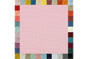 TEXTILQUALITY Hochwertiger Musselin Stoff Meterware - weicher Baumwollstoff für Kleid Baby Decke Tuch Tagesdecke Bettwäsche ÖkoTex Double Gauze uni Baumwollstoffe Dekostoff Stoffe zum Nähen Meterware (rosa)