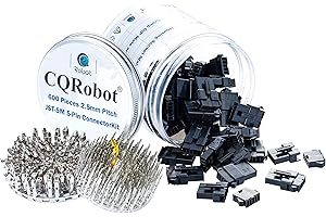 CQRobot JST SM 2,5 mm Paso 5-Pines Conector IC Macho Enchufe, Hembra Receptáculo Carcasa y Macho/Hembra T Forma Engarce Terminal. 50 Juegos / 600 Piezas Cable a Cable Adaptador Cable Componentes.