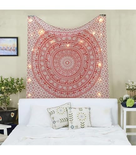 JSCWDET Wandteppich Mandala Design - 200x150cm Wandbehang Aus Polyester
