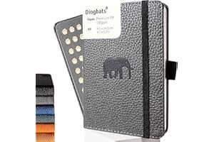 Dingbats A6 Pocket Wildlife Grey Elephant Notebook - Lined