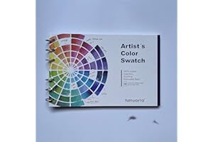 TUMUARTA Szkicownik akwarelowy, 100% bawełna, 14 x 21,6 cm, 300 GSM, 10 arkuszy, tłoczenie na zimno, bezkwasowe, Artist's Color Diary Swatch Book książka z wzorami