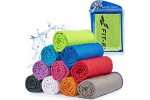 Fit-Flip Toalla de refrigeración Toallas frías de Microfibra para Deporte y Gimnasio – Airflip Cooling Towel para montañismo, Viajar, Yoga y Correr