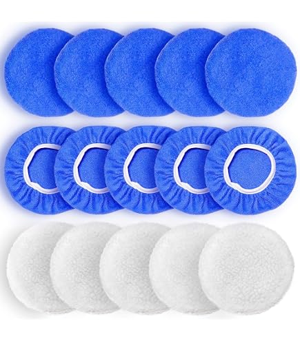 Bonsicoky 6 PCS Car Polishing Bonnet Buffing Pads - Lamb Fleece Covers For 5-6 Inch Polishers - View #12
