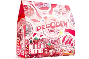 Decoden Magic Hair Flair Creator Kit - Kawaii Craft Kits for Kids - Decoden Cream Puffy Glue Set - Girls Birthday Presents - Arts and Crafts Toys for Children