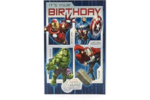 UK Greetings Kartka urodzinowa Avengers - Kartka urodzinowa dla chłopców - Kartka urodzinowa Marvel