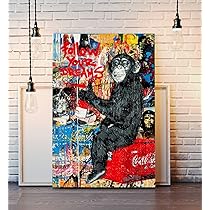 ARTSPRINTS POP Clown IT Paint by Banksy Print ONWOOD Framed