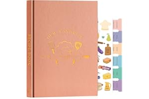 Lanpn Libro di Ricette da Scrivere, B5 Quaderno per Ricette Il Mio Ricettario in Pelle, Recipe Cook Journal Book to Write in Your own Recipes, Libri di Cucina Cooker Girl Libro, Rosa, Inglese
