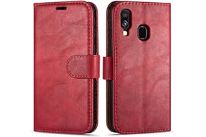 Case Collection für Samsung Galaxy A40 Hülle - Premium Qualität Leder Handyhülle | Magnet-Verschluss | Klappständer | Geld und Kartenhalter Hüllen | Kompatibel mit Samsung A40 Hülle