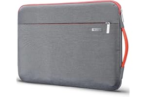 Voova 360°Protective Laptop Sleeve Case 14-15 inch, Waterproof Slim Computer Cover Bag with Handle Compatible with MacBook Air 15 M2/M3/M4, MacBook Pro 15, Hp chromebook 14, Grey