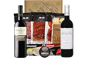 ‎DETAPASBOX Tapasabend für zwei mit Baron de Ley, Geschenk für Feinschmecker und Spanienfans | Spezialitäten aus Spanien | Geschenk für Männer & Frauen