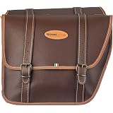 fahrradtasche doppeltasche retro-design cordura-stoff braun für fahrrad 3878