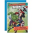 Hallmark Birthday Card for Son - Marvel Superheroes Design with Activity
