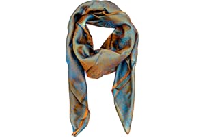 Fleur de Lys Silk Scarf For Women UK - Exquisite and luxurious Scarfs For Women, Premium Silk Thread with Shimmering & Lavish Appearance- 100% Handmade Silk Scarves - Multi-Use Ladies Scarf