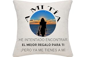 Bommex Tia Regalo He Intentado Encontrar Divertida Funda De Cojin para Tia de Sobrina Sobrino Tia Regalo De Cumpleaños Dia De La Madre (tía)