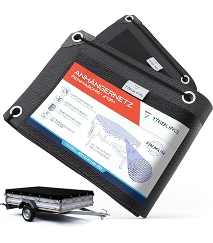 2 x 3 m, aanhangernet, fijnmazig met spankabel, zwart, ladingbeveiligingsnet, fijnmazig voor aanhangers, afdeknet, transportnet, afdeknet voor aanhangers, fijnmazig, elastisch net voor aanhangers